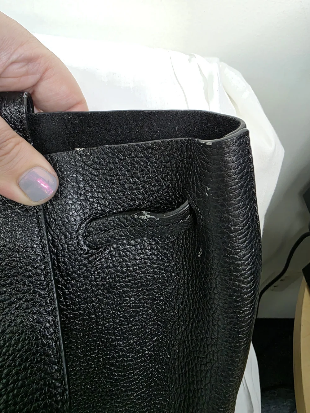 Michael Kors Black Pebbled Leather Backpack